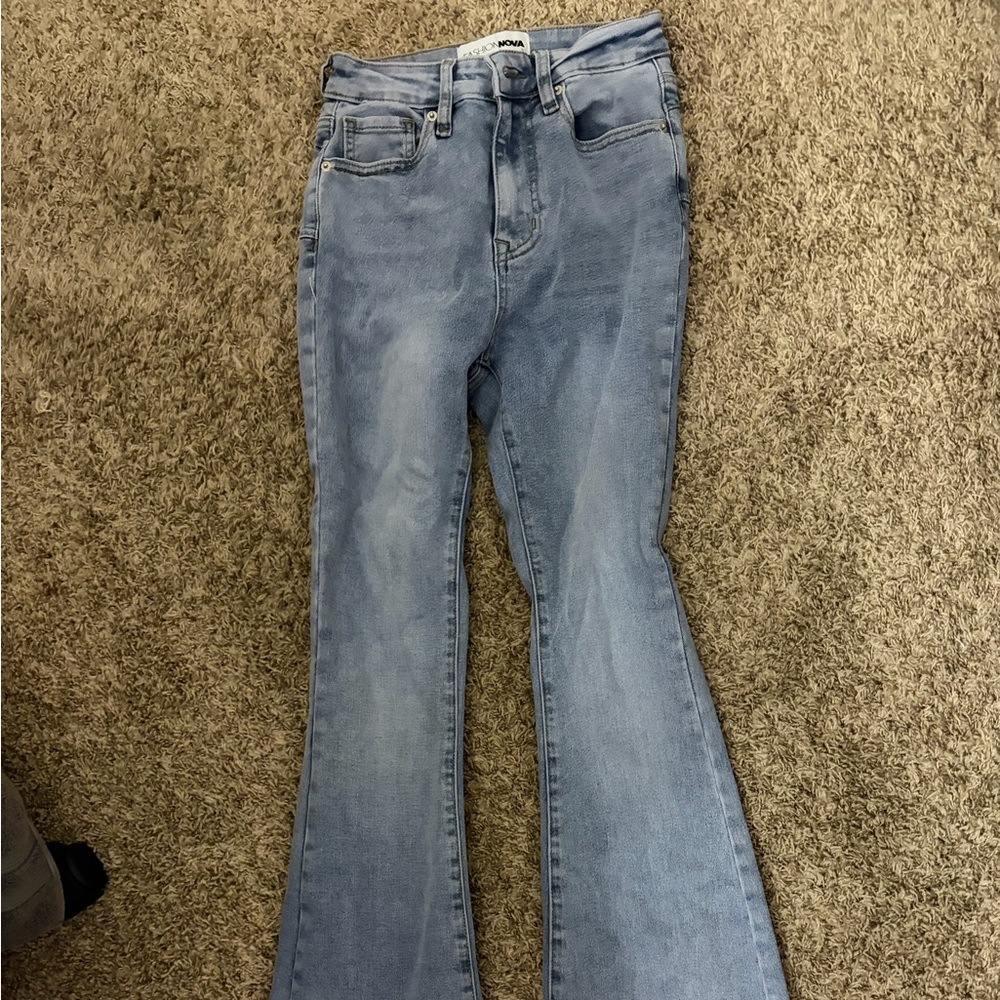 Fashion Nova Light Blue Flare Jeans